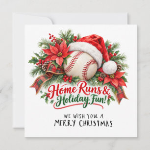 Baseball Christmas  Holiday Card