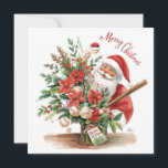 Baseball Christmas  Holiday Card<br><div class="desc">This festive baseball Christmas holiday postcard is the perfect way to let your friends and family know you're thinking of them during the holidays. Whether you're a baseball fan yourself or you know someone who is, this postcard is a great way to show your holiday spirit. Gifts for Coach, Instructor,...</div>