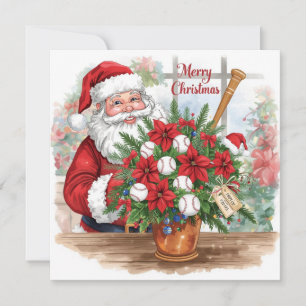 Baseball Christmas  Holiday Card