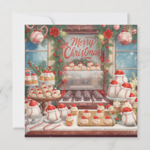 Baseball Christmas Holiday Card