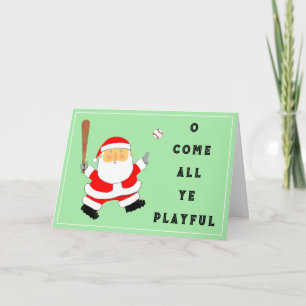 Baseball Christmas Holiday Card