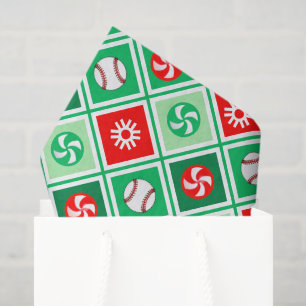 Baseball Christmas Holiday Gift Tissue Paper