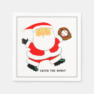 Baseball Christmas Holiday Napkin
