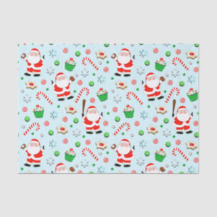 Baseball Christmas Holiday Tissue Paper
