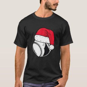 Baseball Christmas Merry Xmas Santa Claus Pitcher T-Shirt