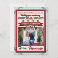 Baseball Christmas Photo Card