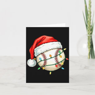 Baseball Christmas Shirt Funny Santa Hat Srt Men K Card