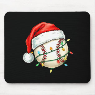 Baseball Christmas Shirt Funny Santa Hat Srt Men K Mouse Pad