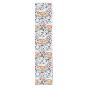 Baseball Christmas themed for player  Short Table Runner