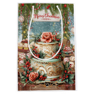 Baseball Christmas themed in Bakery Medium Gift Bag