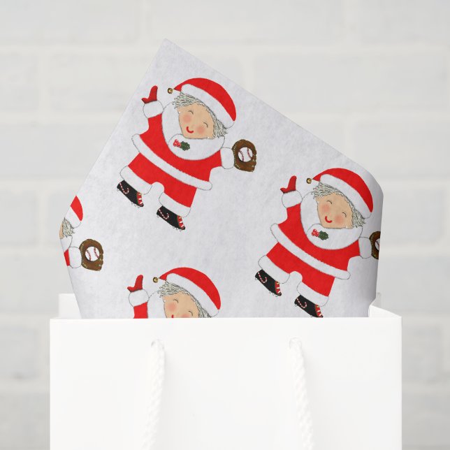 Baseball Christmas Tissue Paper (Gift Bag)