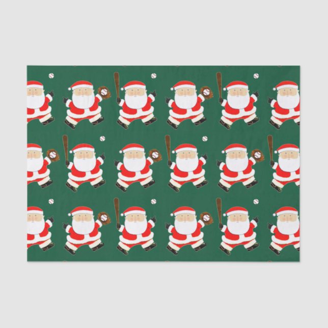 Baseball Christmas Tissue Paper (Front)