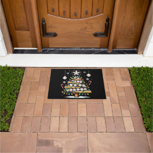 Baseball Christmas Tree Doormat