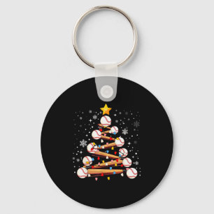 Baseball Christmas Tree Light Xmas Baseball Boys K Keychain