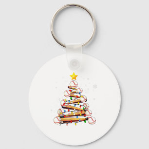 Baseball Christmas Tree Light Xmas Baseball Boys K Keychain