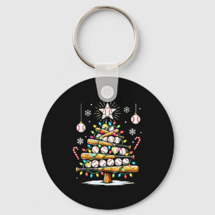 Baseball Christmas Tree Lights Keychain