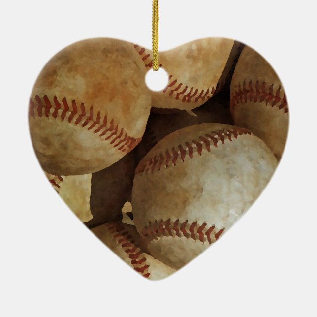 Baseball Christmas Tree Ornament (Back)