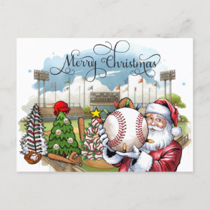 Baseball Christmas with gifts and ball    Holiday 