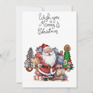 Baseball Christmas with gifts and ball   Holiday Card