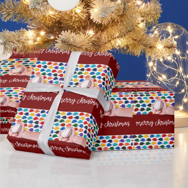Baseball Christmas  Wrapping Paper (Holidays)