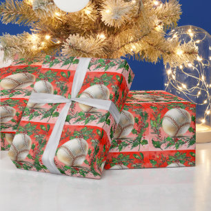 Baseball Christmas  Wrapping Paper