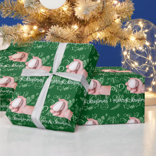 Baseball Christmas Wrapping Paper