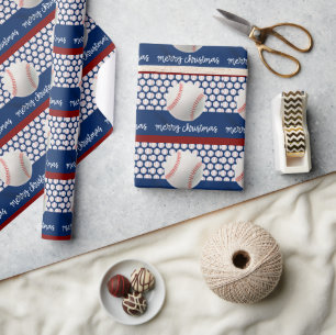 Baseball Christmas  Wrapping Paper