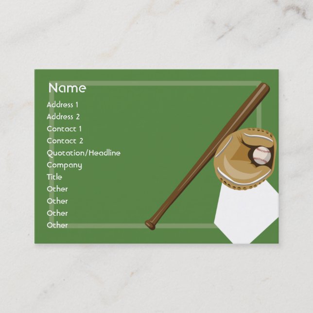Baseball - Chubby Business Card (Front)