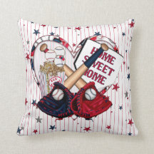 Baseball Cluster 01-Square Throw Pillow