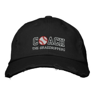 Baseball Coach "Add your team" Embroidered Hat