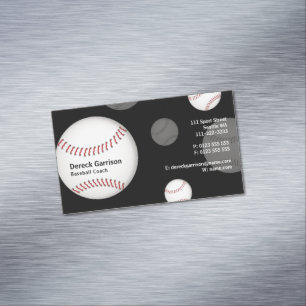 Baseball Coach   Best Sport Magnetic Business Card
