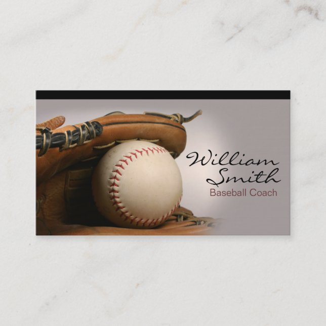 Baseball Coach Business Card (Front)