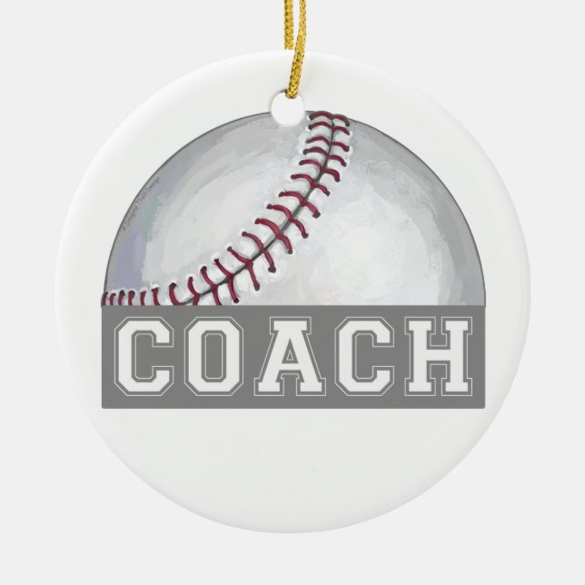 Baseball Coach Ceramic Ornament (Front)