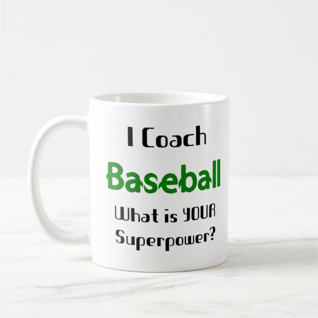 baseball coach coffee mug (Left)