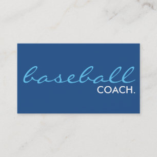 baseball coach. (colour customizable) business card