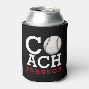 Baseball Coach Custom Name Can Cooler