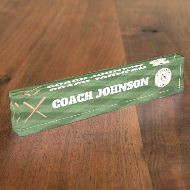 Baseball Coach Desk Name plate (Side)