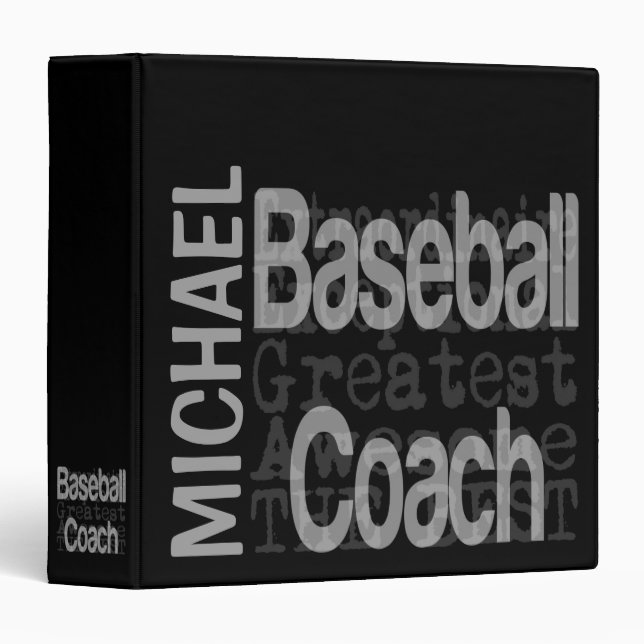 Baseball Coach Extraordinaire CUSTOM Binder (Front/Spine)
