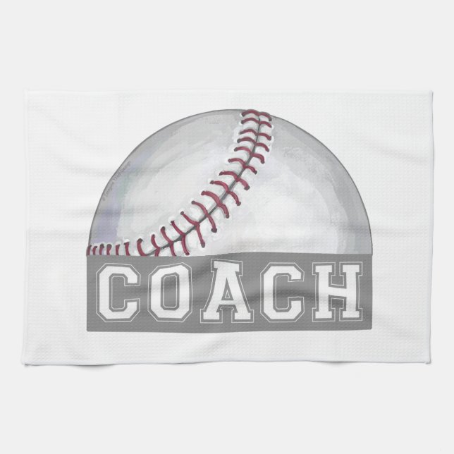 Baseball Coach Kitchen Towel (Horizontal)