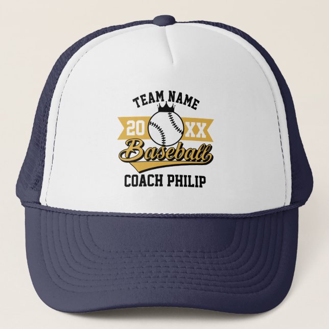 Baseball coach retirment team Mom player team gift Trucker Hat (Front)