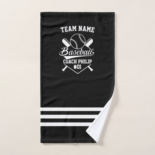 Baseball coach team Mom player team gift Hand Towel (Hand Towel)