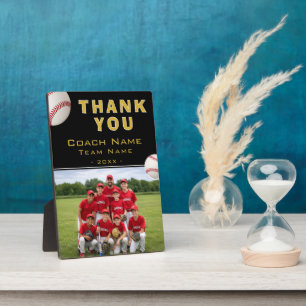 Baseball Coach Team Name Photo Plaque