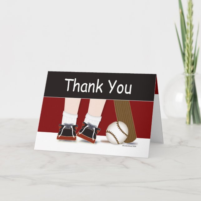 Baseball Coach Thank You Card (Front)