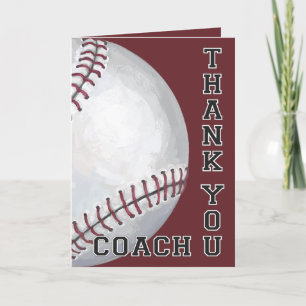 Baseball Coach Thank You Card