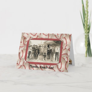 Baseball Coach Thank You Frame Card