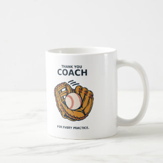 Baseball Coach Thank You Glove and Ball Coffee Mug
