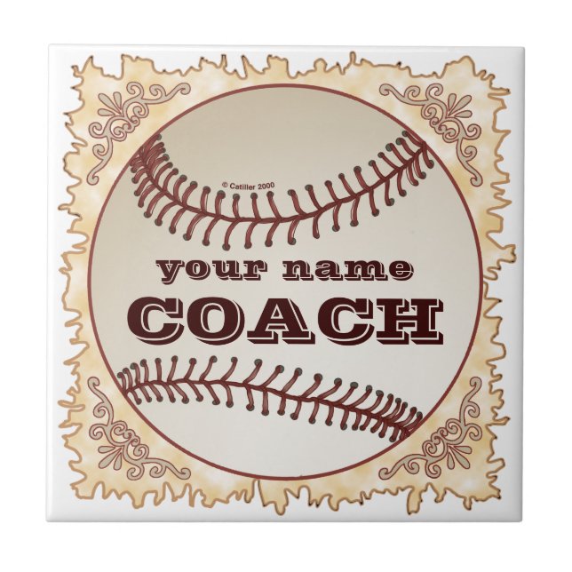 Baseball Coach  Tile (Front)