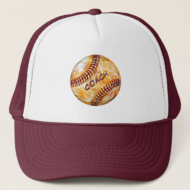 Baseball Coach Trucker Hat (Front)
