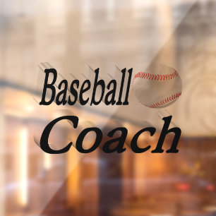 Baseball Coach  Window Cling