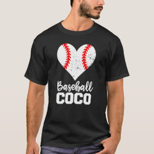 Baseball Coco Baseball Heart Grandma Coco T-Shirt